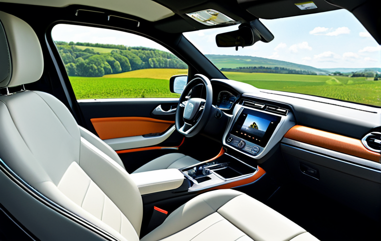 자율주행 차량과 주거 공간의 관계 - Autonomous Mobile Office**
"A modern car interior transformed into a mobile office, featuring a com...