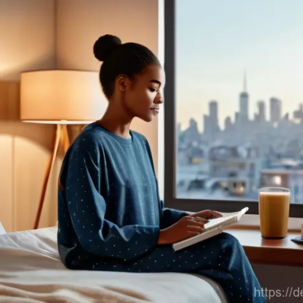 기술 통합 설계의 적용 사례 분석 - **A Serene Smart Morning:** A cozy, modern bedroom bathed in soft, early morning light. Automated bl...