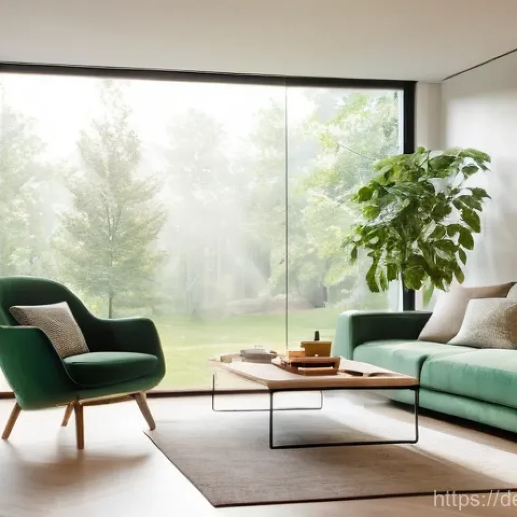 스마트 가전의 최신 트렌드 분석 - **Prompt 1: Sustainable Smart Home for Energy Saving**
"A cozy and modern German living room bat...